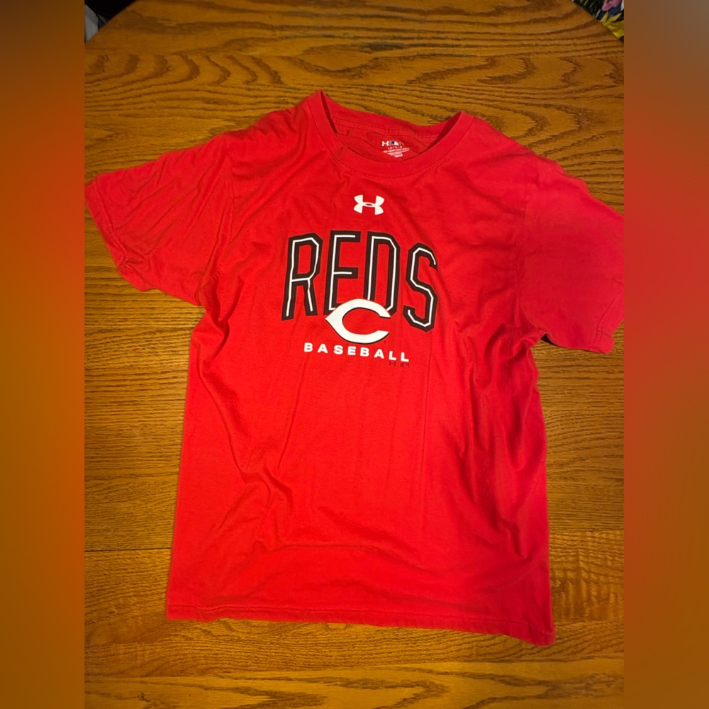 Under Armour Red Baseball Tee